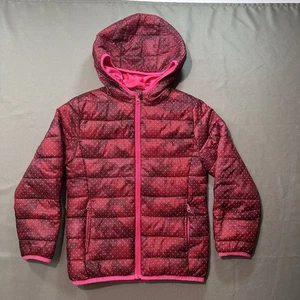 Girls Xersion Hooded Light Puffer Coat Dark Pink/Pink Size Youth 7/8 - Picture 1 of 3
