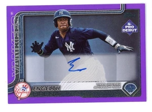 2025 TOPPS PRO DEBUT PURPLE FOIL AUTO ENGELTH URENA 28/299 FCL YANKEES - Picture 1 of 1
