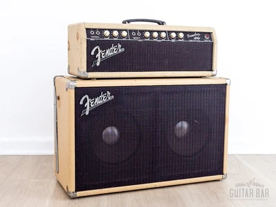 Amplificador de tubo Fender Tremolux 1962 panel marrón pre-CBS rubio piggyback 2x10 Foto 1 de 4