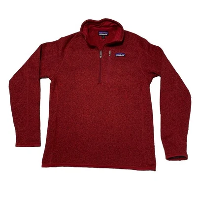 Patagonia Men's S Better Sweater Fleece 1/4 Zip Red 25522 FA17 Jacket Pullover - Image 1 of 4