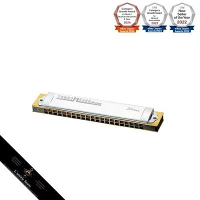 TOMBO chromatic harmonica F# key 21 holes with special Tombo band 1521Japan - Image 1 of 4