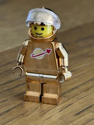 Lego Chrome Gold Plated Classic Space Astronaut mini figure  - Image 1 of 2