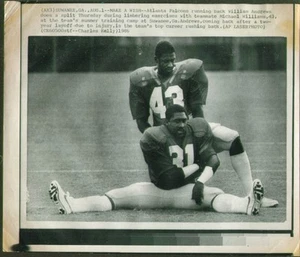 Atlanta Falcons RB Andrews & Williams training camp photo 1986 - Picture 1 of 1