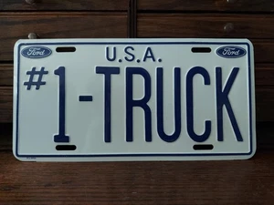 Ford #1 - TRUCK Embossed License Plate USA made tin Novelty tag Plate #91J-2922 - Picture 1 of 12