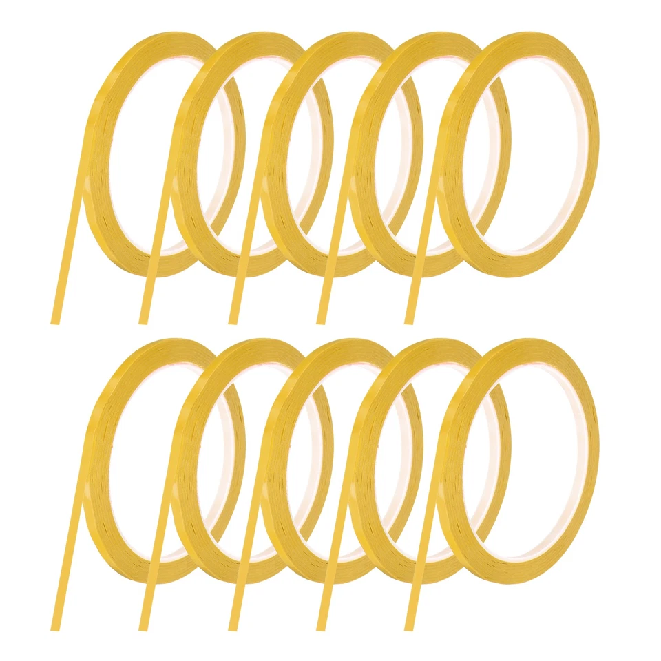 10 rollos de cinta para pizarra blanca delgada de 5 mm 54,7 yardas de cinta delgada a rayas, amarilla Foto 1 de 4