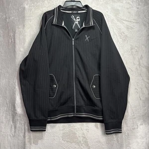 Marc Ecko Men's Size XXL Black/Gray Cut & Sew Zip Front Baseball Jacket - Picture 1 of 8