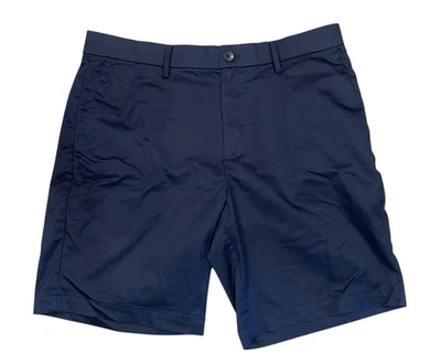 Pantalones Cortos Banana Republic Core Temp Para Hombre Talla 32 Azul Marino 9" Entrepierna Chino Foto 1 de 4