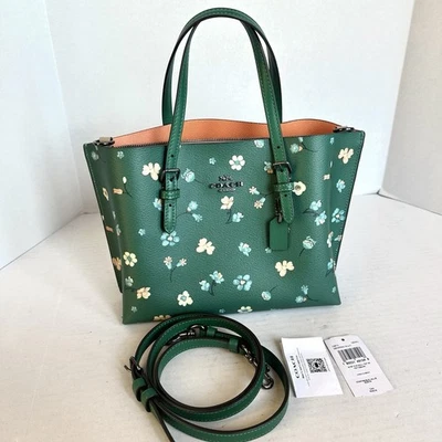 Coach Mollie Small Tote 25 With Mystical Floral Print Green Crossbody Flowers - Image 1 of 4