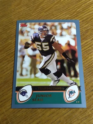 2003 Topps Football #98 Miami Dolphins LB Junior Seau EX- Nr Mt - Image 1 of 2
