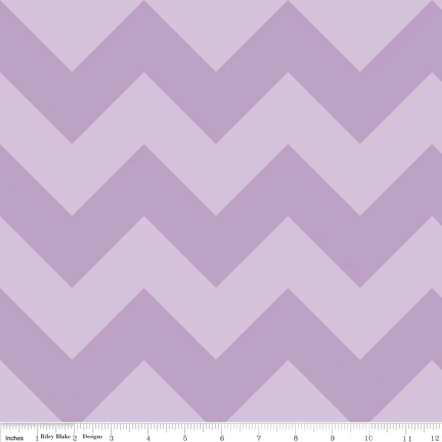 Chevron Lavender Tone on Tone Large Chevron, Riley Blake, 1/2 yard cotton fabric - Image 1 of 1