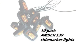 S39-AA00-10 Pack Amber Side Marker LED Lights Adhesive mounted TecNiq USA - Bild 1 von 4