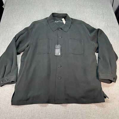 Bobby Chan рубашка куртка мужская 3XB серый шелк с подкладкой карманы - Изображение 1 из 4