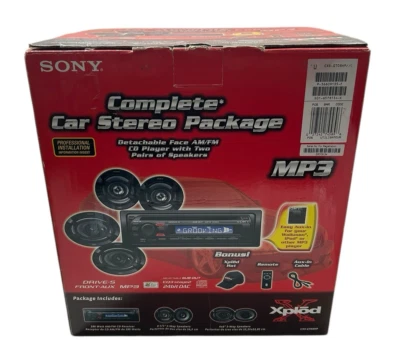 🚘 SONY Xplod CXS-GT08HP Car Stereo Package Detachable Face AM/FM MP3 Player NEW - Image 1 of 4