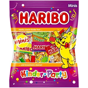 Haribo Kinder-Party Mini Beutel Fruchtgummi 250g Packung - Bild 1 von 4