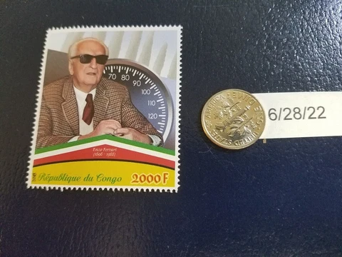 Enzo Ferrari Race Car Driver 2018 Republique Du Congo Perforated Stamp Cover