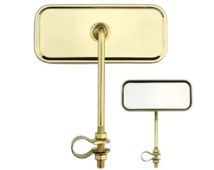 Rectangle Mirror All Gold Lowrider Dragster Chopper - Picture 1 of 1