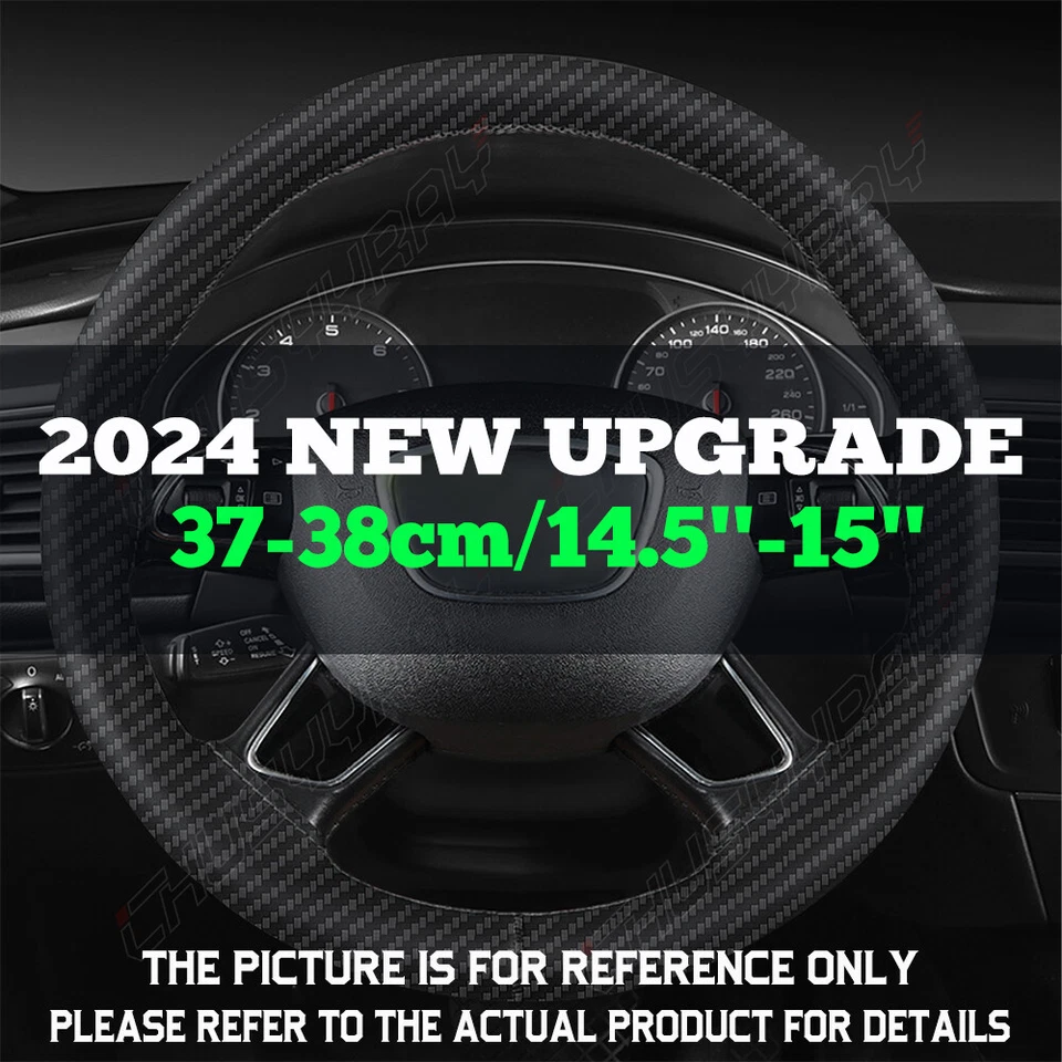 Cubierta de volante de 15\" negra antideslizante para Ford Fusion 2008-16 Foto 1 de 4