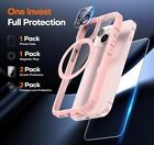 Tauri 5-in-1 iPhone 15 Pro Case, 2x Screen Protector & 2x Lens Protector - Pink