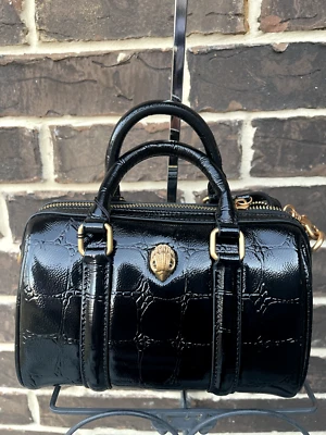 NWT $245 Kurt Geiger London Small Kensington Boston Black Satchel - Image 1 of 4