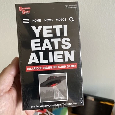 Yeti Eats Alien Hilarante Juego de Cartas Titular - Juegos Universitarios Juego de Fiesta para Adultos Foto 1 de 4