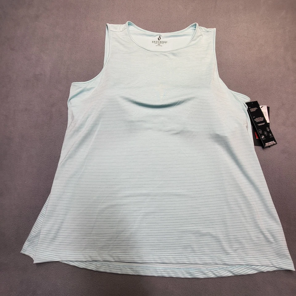 Nuevo con etiquetas Camiseta sin mangas Skechers GoWalk para mujer 3XL verde azulado Sujetador con estante incorporado Ropa deportiva Gimnasio Foto 1 de 4