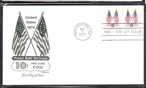 US SC # 1519 Crossed Flags FDC. Artmaster Cachet. 1 - Picture 1 of 1