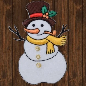 Snowman Embroidered Patch — Iron On - Picture 1 of 2