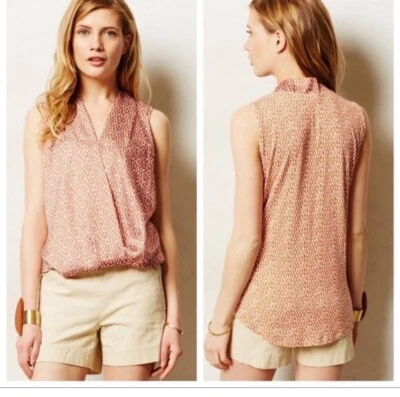 全新 Dolan Pia Dotted Crossover 背心上衣 尺寸 XS 铜 橙色 Anthropologie — 第 1/4 张图片