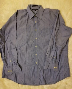 Tommy Hilfiger Shirt White Blue Striped TLC   Size XL 17 34-35 Please Read info. - Picture 1 of 6