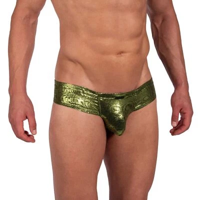 Manstore M2389 Cueca atrevida masculina bolsa roupa íntima masculina hipster realçando brilhante - Imagem 1 de 3
