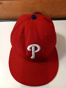 Cappellino Phillies MLB autentico New Era 59FIFTY aderente 7 1/8 rosso VEDI FOTO E DESC. - Foto 1 di 15