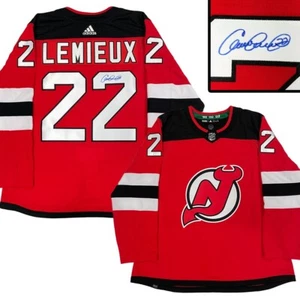 CLAUDE LEMIEUX Signed New Jersey Devils Red Adidas PRO Jersey - Picture 1 of 2