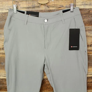 Lululemon Commission Golf Pants Size 33 Mens Slim Warpstreme Gray Flat Front - Picture 1 of 12