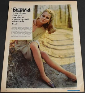 1967 Stampa Pubblicità Sexy Moda Gambe Lunghe Donna Bionda Bellezza Nebbia Collant Calze - Foto 1 di 1