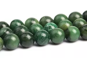 Cuentas sueltas redondas de piedras preciosas de jade africano verde natural grado AAA 6-7/8 MM - Imagen 1 de 10