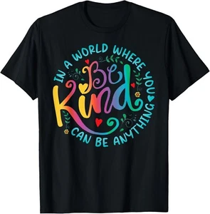 Be Kind Positive Quote Choose Kindness Floral Men Women Kids T-Shirt - Picture 1 of 3