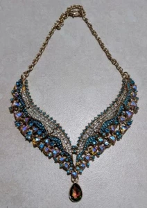 Eye Candy Lovely Rhinestone Gold-tone Costume Jewelry Necklace Gift Idea - Picture 1 of 2