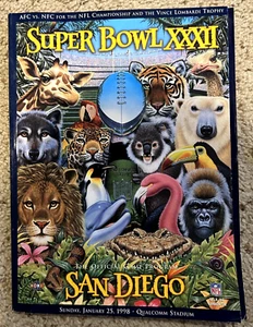 Super Bowl XXXII San Diego Official Game Program January 25 1998 Packers Broncos - Picture 1 of 3