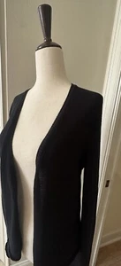 Jill Sander Black Cotton Cardigan Sweater Snap Closure Size 40 - Bild 1 von 11