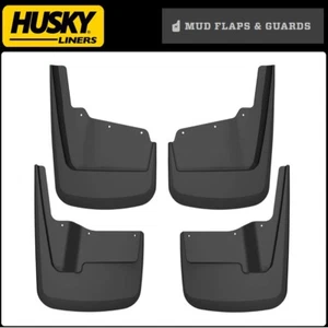 Husky Front & Rear Mud Guards Flaps for 20-24 Sierra 2500, 3500HD Single Wheels - Picture 1 of 6