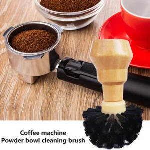 Wooden Handle Portafilter Cleaning Brush Corrosion-Resistant for Kitchen Gadgets - Picture 1 of 11