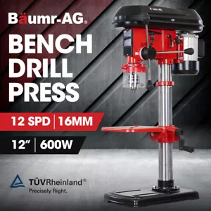 Baumr-AG 600W Drill Press 16mm 12" 305mm Bench Stand Variable Speed Benchtop - Picture 1 of 12