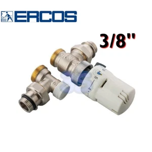 Valvola e detentore a squadra Ercos con testa termostatica 3/8'' attacco rame /  - Imagen 1 de 1