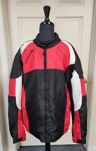 Bilt Motorcycle Jacket Men's Black/Red BLW 2 Elbow Back Shoulder Pads Size L - Bild 1 von 9