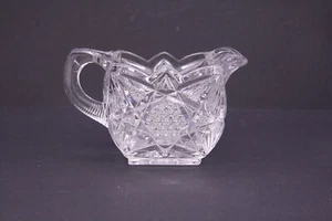 EAPG US Glass Square Creamer Illinois No. 15052 States Series Antique - Picture 1 of 15