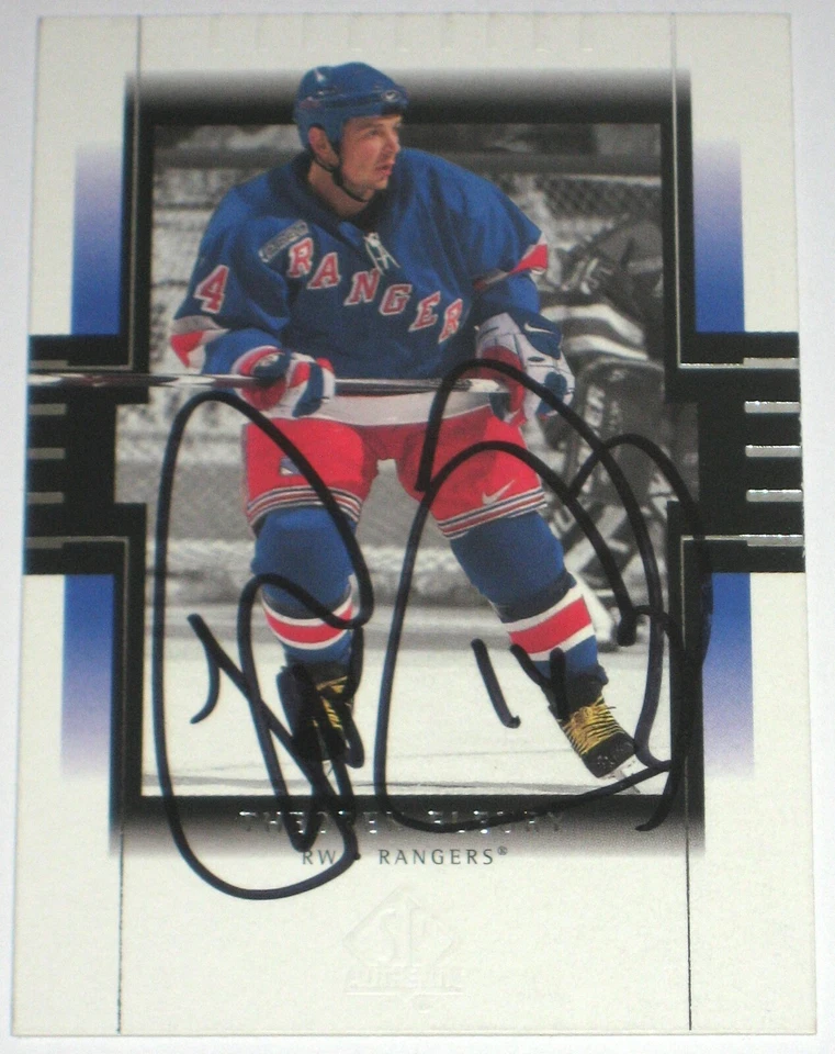 TARJETA AUTÓGRAFA AUTOGRAFIADA POR THEOREN FLEURY CUBIERTA SUPERIOR SPA NEW YORK RANGERS! Foto 1 de 1
