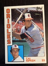 1984 topps tiffany #490 cal ripken nm mt + near mint orioles hof
