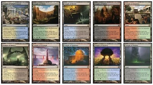 Magic the Gathering Set of 10 Temple Lands Commander EDH + Temple of the False G - Picture 1 of 2