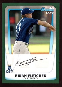 BRIAN FLETCHER ROYALS 120/450 GREEN BORDER ROOKIE CARD RC 2011 BOWMAN PROSPECTS