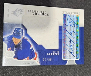 2003-04 UD SPX WAYNE GRETZKY ST-WG #ed 32/50 SIGNATURE THREADS JERSEY AUTO - Picture 1 of 2